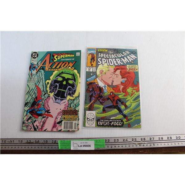 Superman Action & The Spectacular Spider Man Comics