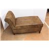 Image 3 : *Brown Suede Lounge Chair 28" Wide x 51" Long x 30" Tall