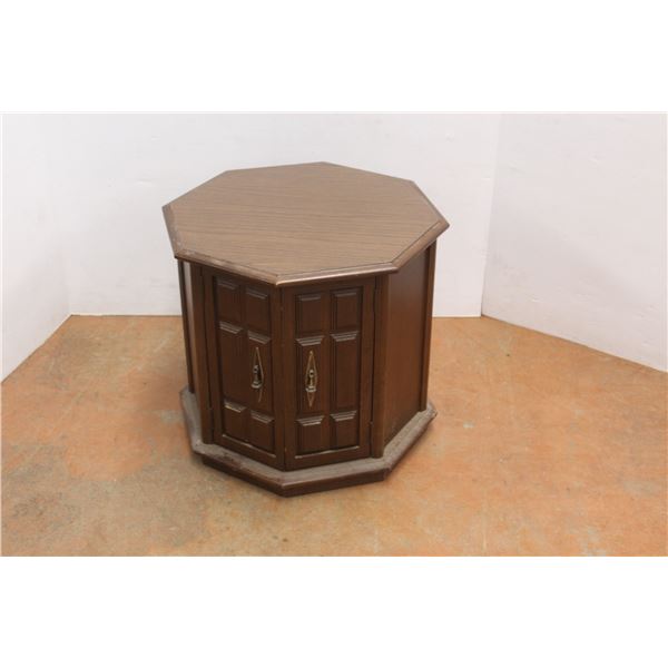 *Wood Side Table with Storage 23" Wide x 23" Deep x 22" Tall