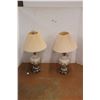Image 1 : *(2) Vintage Lamps with Brass Angels and Shades- As Is, Up to 33.5" Tall