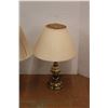 Image 2 : *(2) Brass Colored Vintage Lamps with Shades- As Is, Up to 32" Tall
