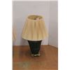 Image 2 : *(2) Green & Brass Lamps with Shades, As Is, Up to 27" Tall
