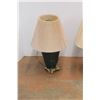 Image 3 : *(2) Green & Brass Lamps with Shades, As Is, Up to 27" Tall