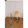 Image 1 : *(2) Brass Colored Lamps and One Shade As Is, Up to 30" Tall