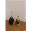 Image 1 : *(2) Black Vintage Lamps, As Is, Up to 27" Tall