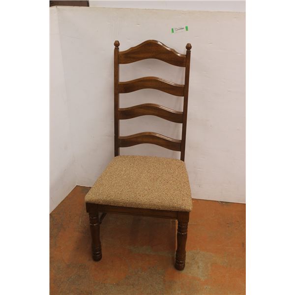 *Cushioned Wood Chair 21" Wide x 18' Deep x 43" Tall