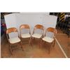 Image 1 : *(4) Vintage Metal Folding Chairs, As Is 31" Tall x 20" Wide x 15" Deep
