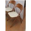 Image 3 : *(4) Vintage Metal Folding Chairs, As Is 31" Tall x 20" Wide x 15" Deep