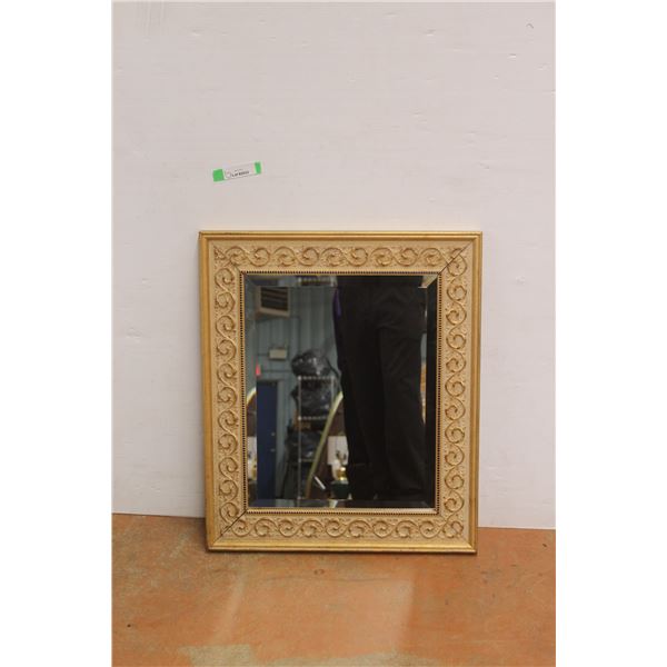 * Brass Colored Mirror 22.5" Wide x 27" Tall