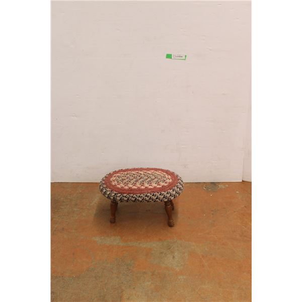 *Wood & Carpeted Foot Stool 9" Tall x 17" Wide x 11" Deep