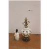 Image 1 : *(2) White Vintage Lamps- White Deco and Bejewelled, Up to 23" Tall
