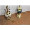 Image 6 : *(2) Lamps- Ivory & Gold Bejewelled and Emerald & Gold Art Deco- Up to 29" Tall