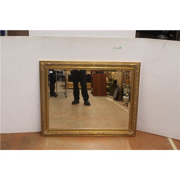 *Gold Colored Framed Mirror 47" Wide x 37" Tall