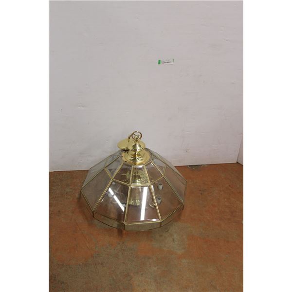 *Clear Hanging Light Fixture - 22 x 15 - As is