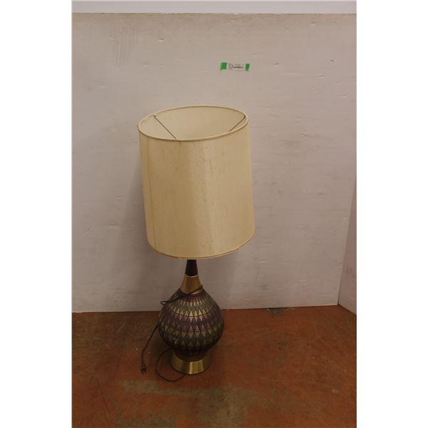 *Vintage Lamp with Shade Approx. 38:" Tall, As Is