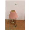 Image 1 : *White Lamp with Pink Shade 26" Tall