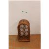 Image 1 : Wood Wine Rack 20.5" Tall x 10.5" Wide x 7" Deep
