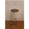 Image 1 : *White Flowered Lamp with Cylinder Shade 27.5" Tall