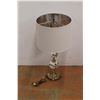 Image 2 : *White Flowered Lamp with Cylinder Shade 27.5" Tall