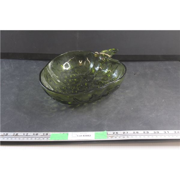 Olive Green Glass Bowl