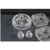 Image 3 : Lidded Crystal Dish, Candy Dishes and Salt & Pepper Shakers