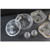 Image 4 : Lidded Crystal Dish, Candy Dishes and Salt & Pepper Shakers