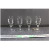 Image 1 : (4) Floral Stemmed Smoke Ware Liquor Goblets