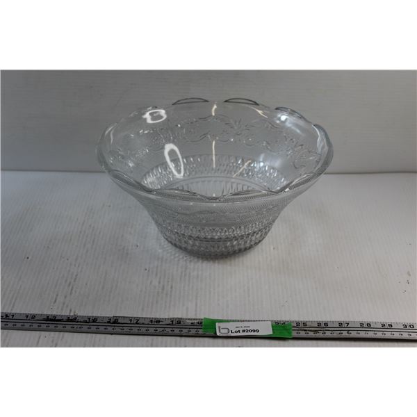 Fleur-de-Lis Glass Punch Bowl