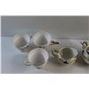 Image 4 : (6) Colclough Bone China Tea Cups and Noritake Gold Accented Floral Cream & Sugar Set