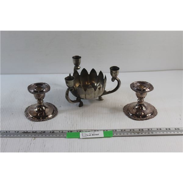 Silver Candle Holders
