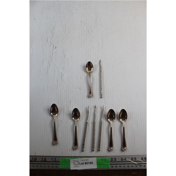 Burks Regency Plates Spoons and Nut Picks
