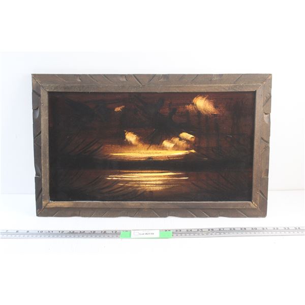 Framed Velvet Painting 23'' x 14''