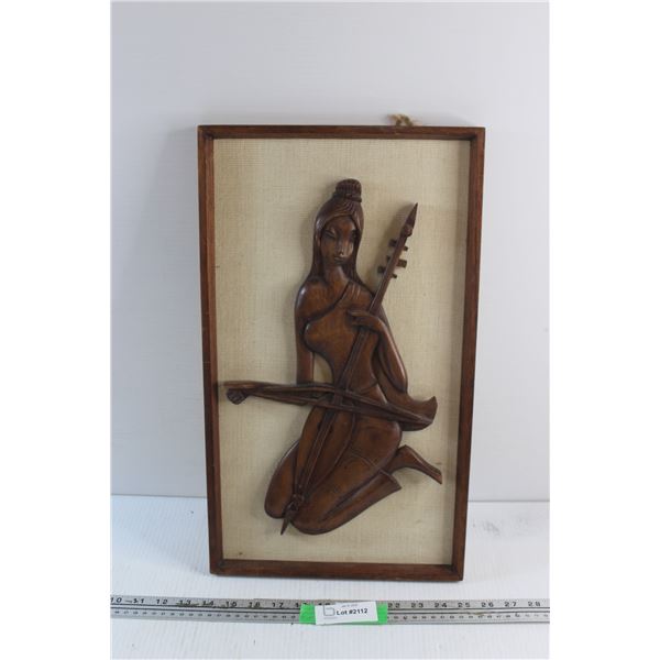 Framed Music Lady Art 20'' x 11''