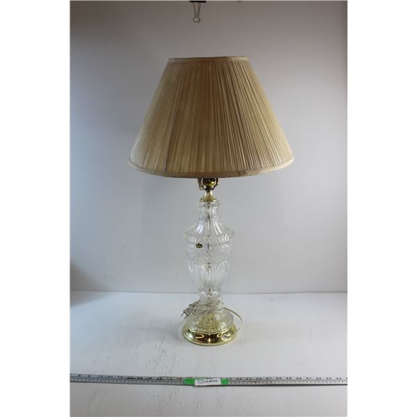 *Crystal & Brass Lamp - As Is