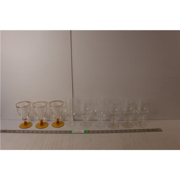 (9) Assorted Wine Glasses