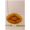 Image 1 : Amber Glass Divided Platter