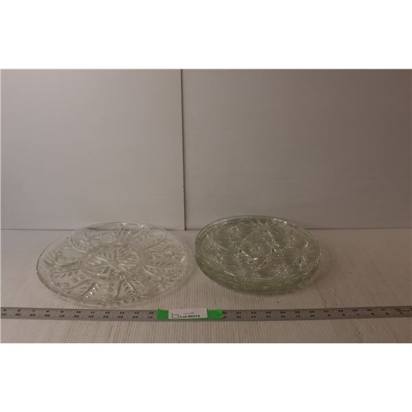 (5) Glass Serving Plates