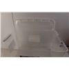 Image 3 : 45 Quart Clear Storage Tote 21" Long x 15" Wide x 10.5" Tall- As Is