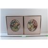 Image 1 : (2) Framed Ladies in Bonnets Embroidery Arts 14'' x 12''