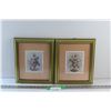 Image 1 : (2) Framed Floral Art Prints 12'' x 10''