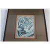 Image 5 : Framed Mirror 15 1/2'' x 10'' and Framed Tiger Art Print 13'' x 11''