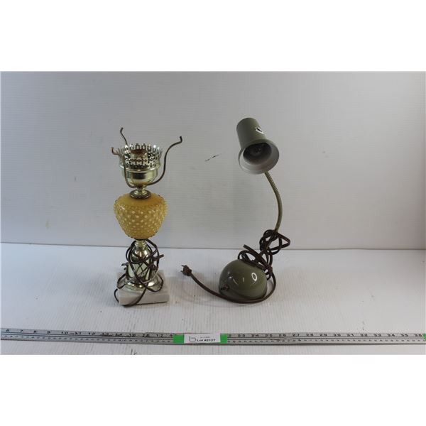 (2) Vintage Desk Lamps - Tested