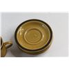 Image 6 : Burnt Mustard Montezuma Japan Tea Cups and Saucers Set and Plastic Container