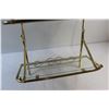 Image 2 : Brass Hanging Bathroom Rack with Glass Shelves