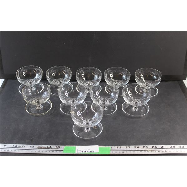 (10) Belfor Crystal  Stemware Glasses