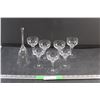 Image 1 : (7) Belfor Crystal  Stemware Glasses and Bell