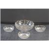 Image 4 : (4) Brass Rimmed Berry Bowl Set