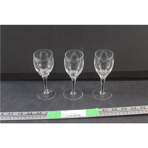 (3) Belfor Crystal  Stemware Glasses