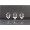 Image 2 : (3) Belfor Crystal  Stemware Glasses