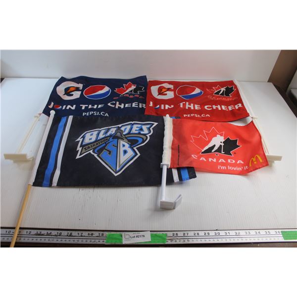 (4) Hockey Teams Flags